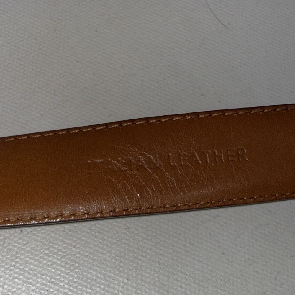 Lauren Ralph Lauren Brown Italian Leather RLR Leather Buckle Belt Womens Medium